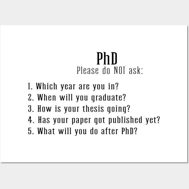 PhD humor Wall Art by Shop-now-4-U 